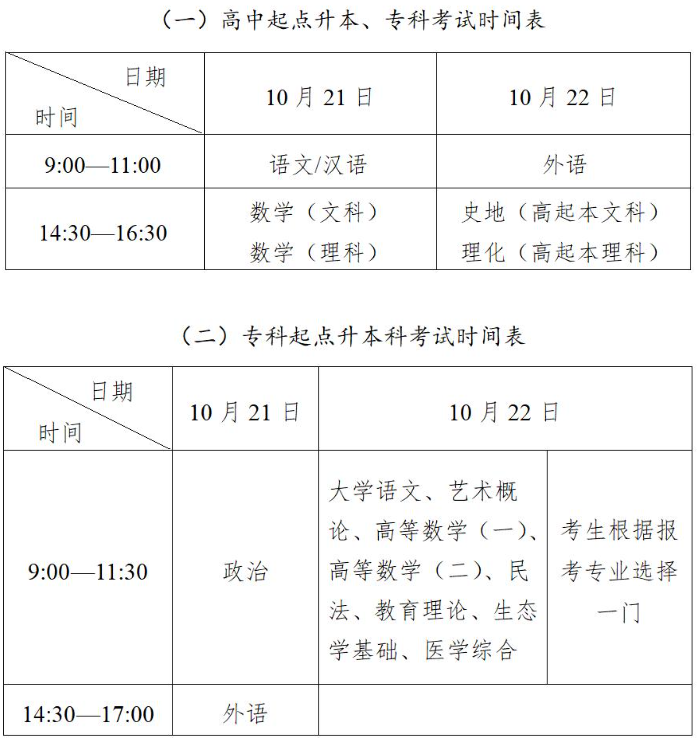 成人高考考試是什么時(shí)間？