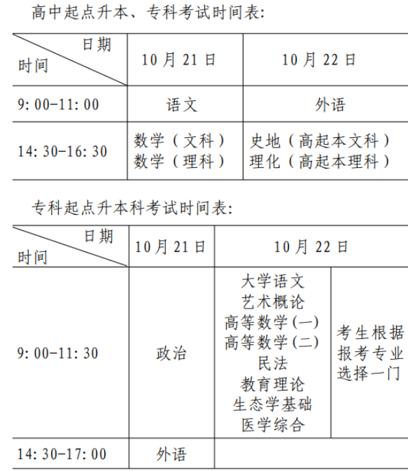 上海成人高考今年考試時(shí)間？