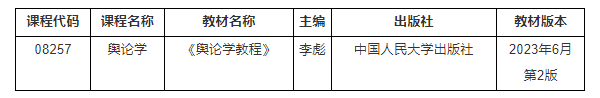 湖北省教育考試院：關(guān)于2025年我省高等教育自學(xué)考試“輿論學(xué)”課程考試安排調(diào)整的通告